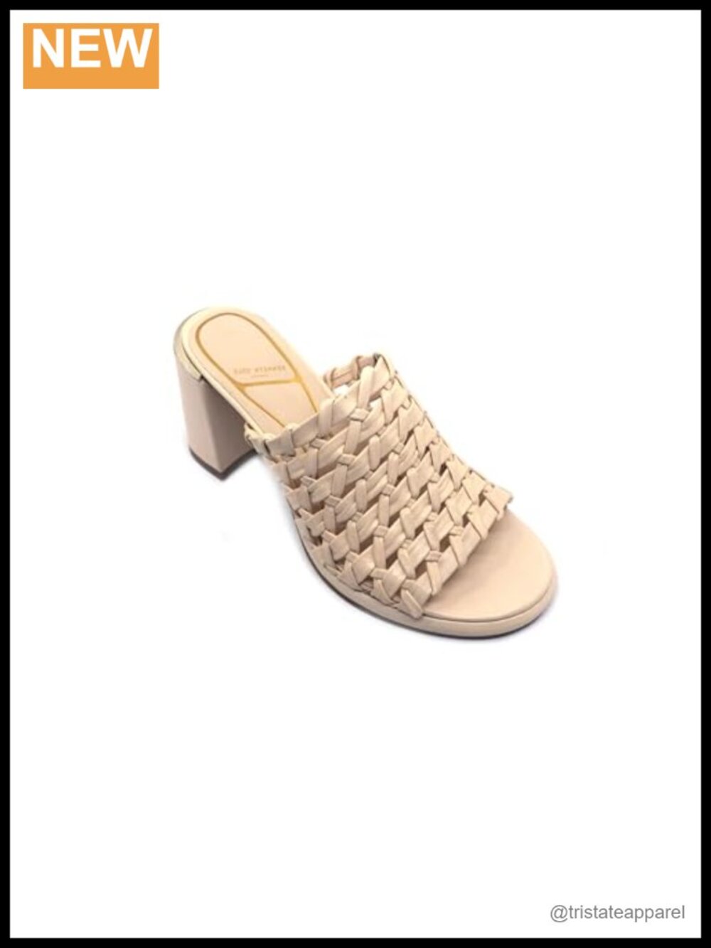 Faux Leather Heeled Slide Sandal Open Toe Block Heel Slip On